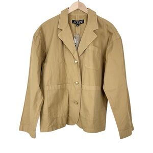 J. Crew Blazer Jacket In Chino Brown/Tan Size Medium FLAW